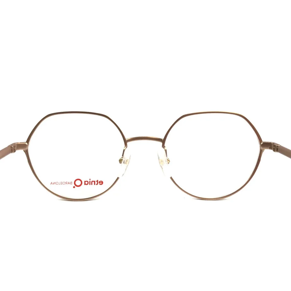 Etnia Barcelona Eyeglasses Frames STOA PG Pink Gold Matte Wire Rim 49-19-138